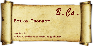 Botka Csongor névjegykártya