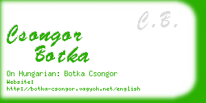csongor botka business card